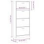 Mueble zapatero madera contrachapada roble ahumado 63x24x147 cm en Zapateros y organizadores de calzado | Comprar online en Foru