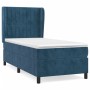 Cama box spring con colchón terciopelo azul oscuro 90x200 cm de vidaXL, Camas y somieres - Ref: Foro24-3129313, Precio: 385,8...