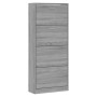 Mueble zapatero madera contrachapada gris Sonoma 63x24x147 cm en Zapateros y organizadores de calzado | Comprar online en Foru.e
