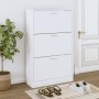 Mueble zapatero madera contrachapada blanco 63x24x103 cm en Zapateros y organizadores de calzado | Comprar online en Foru.es