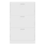 Mueble zapatero madera contrachapada blanco 63x24x103 cm en Zapateros y organizadores de calzado | Comprar online en Foru.es