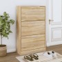 Mueble zapatero madera contrachapada roble Sonoma 63x24x103 cm en Zapateros y organizadores de calzado | Comprar online en Foru.