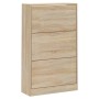 Mueble zapatero madera contrachapada roble Sonoma 63x24x103 cm en Zapateros y organizadores de calzado | Comprar online en Foru.