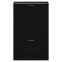 Mueble zapatero madera contrachapada negro 63x24x103 cm en Zapateros y organizadores de calzado | Comprar online en Foru.es