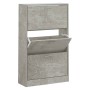 Mueble zapatero madera contrachapada gris hormigón 63x24x103 cm en Zapateros y organizadores de calzado | Comprar online en Foru
