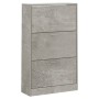 Mueble zapatero madera contrachapada gris hormigón 63x24x103 cm en Zapateros y organizadores de calzado | Comprar online en Foru