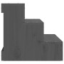 Escalera para mascotas madera maciza de pino gris 40x37,5x35 cm de vidaXL, Escalones y rampas para mascotas - Ref: Foro24-822...