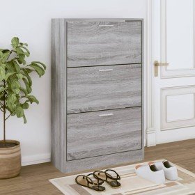 Mueble zapatero madera contrachapada gris Sonoma 63x24x103 cm en Zapateros y organizadores de calzado | Comprar online en Foru.e
