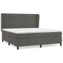 Cama box spring con colchón terciopelo gris oscuro 160x200 cm de vidaXL, Camas y somieres - Ref: Foro24-3129340, Precio: 543,...