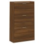 Mueble zapatero madera contrachapada marrón roble 63x24x103 cm en Zapateros y organizadores de calzado | Comprar online en Foru.