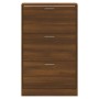 Mueble zapatero madera contrachapada marrón roble 63x24x103 cm en Zapateros y organizadores de calzado | Comprar online en Foru.