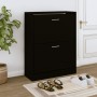 Mueble zapatero madera contrachapada negro 63x24x81 cm en Zapateros y organizadores de calzado | Comprar online en Foru.es