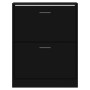 Mueble zapatero madera contrachapada negro 63x24x81 cm en Zapateros y organizadores de calzado | Comprar online en Foru.es