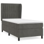 Cama box spring con colchón terciopelo gris oscuro 90x200 cm de vidaXL, Camas y somieres - Ref: Foro24-3129310, Precio: 340,5...