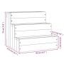 Escalera para mascotas madera maciza de pino gris 40x37,5x35 cm de vidaXL, Escalones y rampas para mascotas - Ref: Foro24-822...