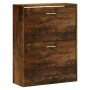 Mueble zapatero madera contrachapada roble ahumado 63x24x81 cm en Zapateros y organizadores de calzado | Comprar online en Foru.