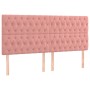 Cama box spring con colchón terciopelo rosa 180x200 cm de vidaXL, Camas y somieres - Ref: Foro24-3129410, Precio: 628,81 €, D...