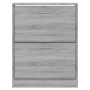 Mueble zapatero madera contrachapada gris Sonoma 63x24x81 cm en Zapateros y organizadores de calzado | Comprar online en Foru.es