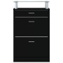 Mueble zapatero madera contrachapada negro 63x24x104 cm en Zapateros y organizadores de calzado | Comprar online en Foru.es