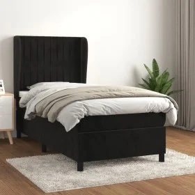 Box spring bed with black velvet mattress 80x200 cm by vidaXL, Beds and slatted bases - Ref: Foro24-3129299, Price: 353,74 €,...