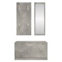 Set mueble zapatero 3 en 1 madera contrachapada gris hormigón en Zapateros y organizadores de calzado | Comprar online en Foru.e
