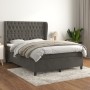 Cama box spring con colchón terciopelo gris oscuro 140x200 cm de vidaXL, Camas y somieres - Ref: Foro24-3129394, Precio: 526,...