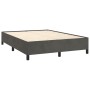 Cama box spring con colchón terciopelo gris oscuro 140x200 cm de vidaXL, Camas y somieres - Ref: Foro24-3129394, Precio: 526,...