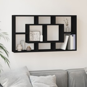 Estantería de pared con 8 compartimentos negro en Estanterías | Comprar online en Foru.es