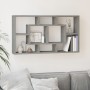 Estantería de pared con 8 compartimentos gris hormigón en Estanterías | Comprar online en Foru.es