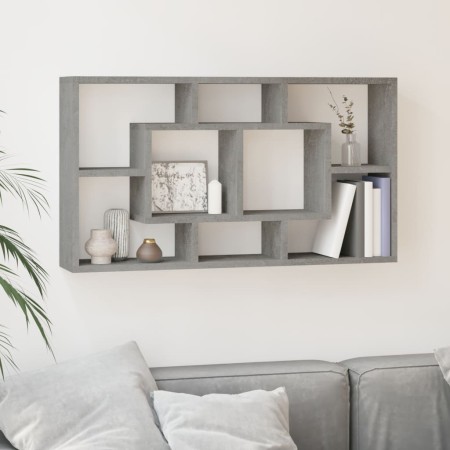 Estantería de pared con 8 compartimentos gris hormigón en Estanterías | Comprar online en Foru.es
