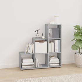 Estantería forma de escalera madera contrachapada gris Sonoma en Librerías y estanterías | Comprar online en Foru.es