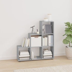 Estantería forma de escalera madera contrachapada gris Sonoma en Librerías y estanterías | Comprar online en Foru.es