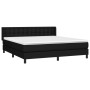 Cama box spring con colchón tela negro 180x200 cm de vidaXL, Camas y somieres - Ref: Foro24-3130051, Precio: 567,97 €, Descue...