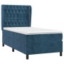 Cama box spring con colchón terciopelo azul oscuro 80x200 cm de vidaXL, Camas y somieres - Ref: Foro24-3129361, Precio: 320,0...