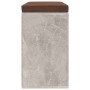 Banco zapatero madera contrachapada gris hormigón 103x30x48 cm en Bancos para recibidores y almacenamiento | Comprar online en F