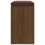 Banco zapatero madera contrachapada marrón roble 103x30x48 cm en Bancos para recibidores y almacenamiento | Comprar online en Fo