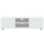 Mueble para TV madera contrachapada blanco 120x40,5x35 cm en Muebles TV | Comprar online en Foru.es