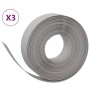 Borduras de jardín 3 uds polietileno gris 10 m 15 cm de vidaXL, Ribetes y bordes para jardín - Ref: Foro24-3155441, Precio: 8...