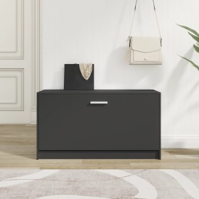 Banco zapatero negro 80x24x45 cm madera de ingeniería en Zapateros y organizadores de calzado | Comprar online en Foru.es