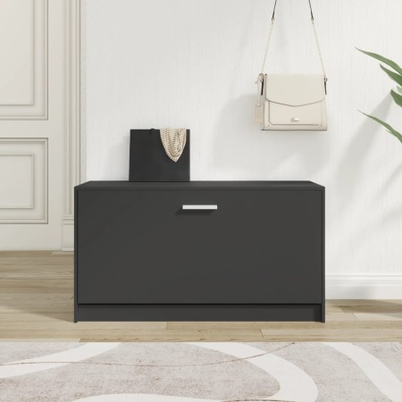 Banco zapatero negro 80x24x45 cm madera de ingeniería en Zapateros y organizadores de calzado | Comprar online en Foru.es