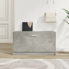Banco zapatero madera contrachapada gris hormigón 80x24x45 cm en Zapateros y organizadores de calzado | Comprar online en Foru.e