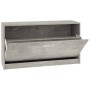 Banco zapatero madera contrachapada gris hormigón 80x24x45 cm en Zapateros y organizadores de calzado | Comprar online en Foru.e
