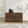 Banco zapatero madera contrachapada marrón roble 80x24x45 cm en Zapateros y organizadores de calzado | Comprar online en Foru.es