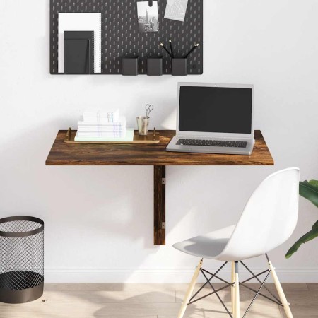 Mesa de pared plegable contrachapada roble ahumado 100x60x56 cm en Mesas plegables | Comprar online en Foru.es