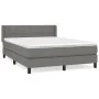 Box spring bed with dark gray fabric mattress 140x190 cm by vidaXL, Beds and slatted bases - Ref: Foro24-3129706, Price: 481,...