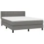 Box spring bed with dark gray fabric mattress 140x190 cm by vidaXL, Beds and slatted bases - Ref: Foro24-3129706, Price: 481,...