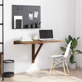 Mesa de pared plegable contrachapada marrón roble 100x60x56 cm en Mesas plegables | Comprar online en Foru.es