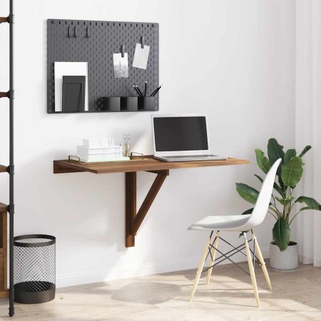 Mesa de pared plegable contrachapada marrón roble 100x60x56 cm en Mesas plegables | Comprar online en Foru.es