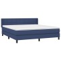 Cama box spring con colchón tela azul 160x200 cm de vidaXL, Camas y somieres - Ref: Foro24-3129727, Precio: 486,42 €, Descuen...