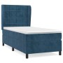 Cama box spring con colchón terciopelo azul oscuro 90x200 cm de vidaXL, Camas y somieres - Ref: Foro24-3129193, Precio: 384,3...